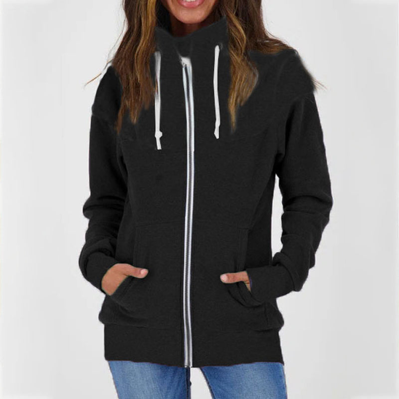 Zipped Fleece Sweatshirt Jacket