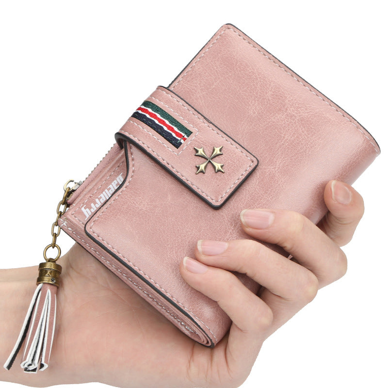 Tassel Zip Women's Crop Wallet