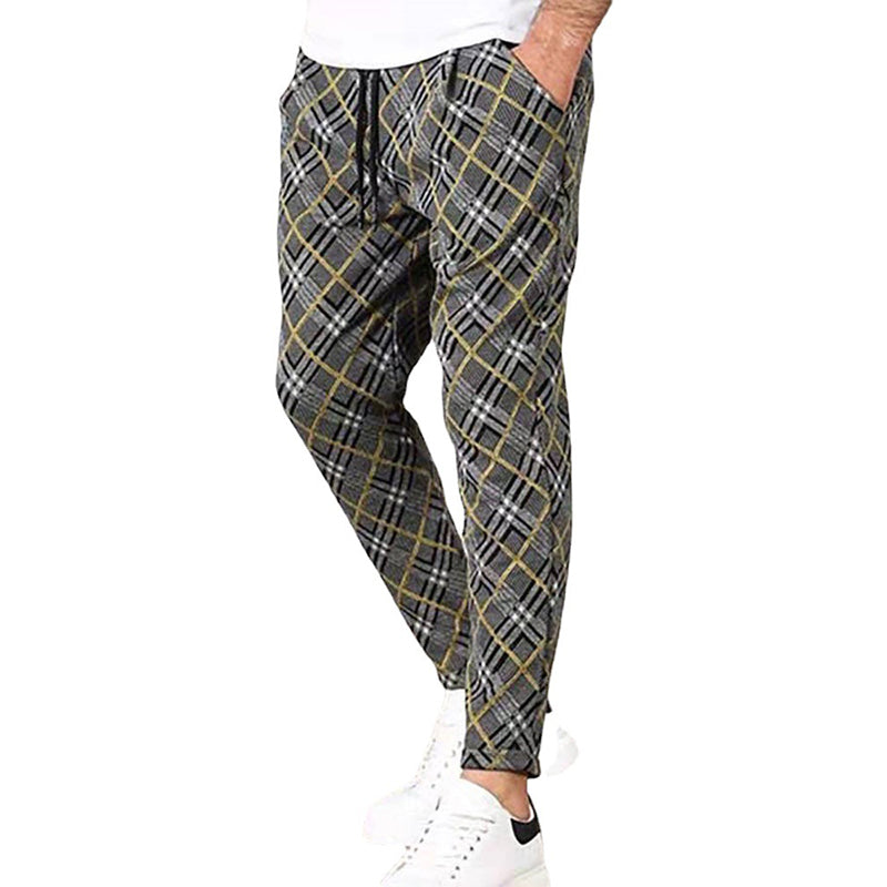 Plaid Pencil Casual Pants