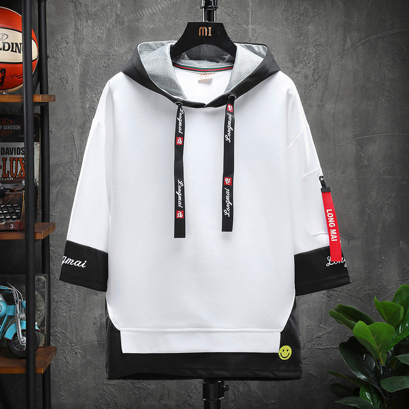 Hooded Mid Sleeve Sweatshirt