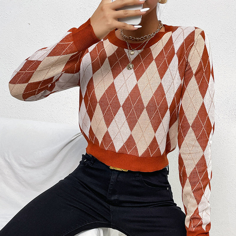 Argyle Knitted Sweater