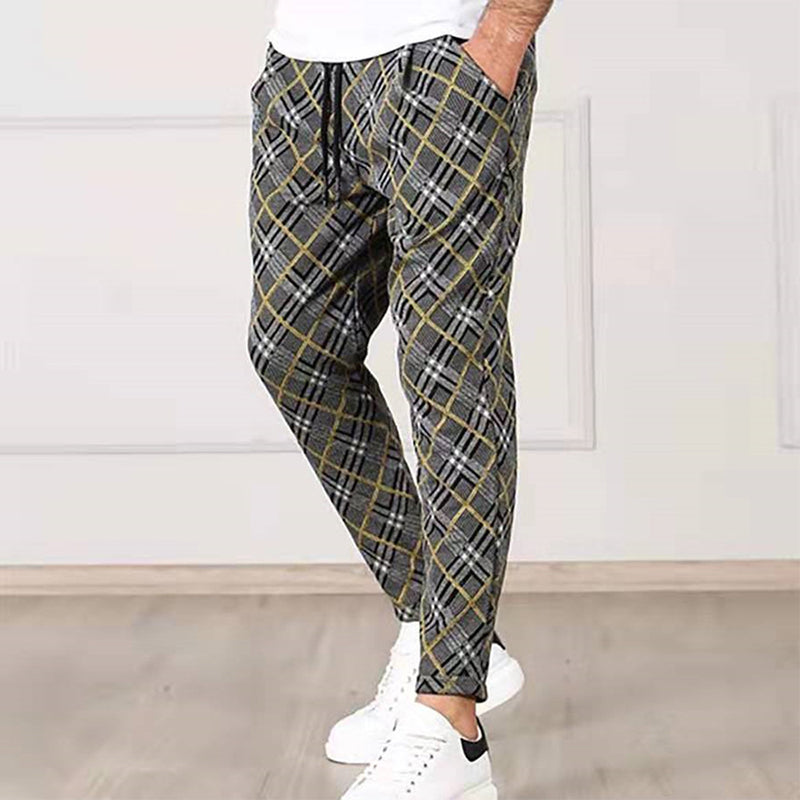 Plaid Pencil Casual Pants