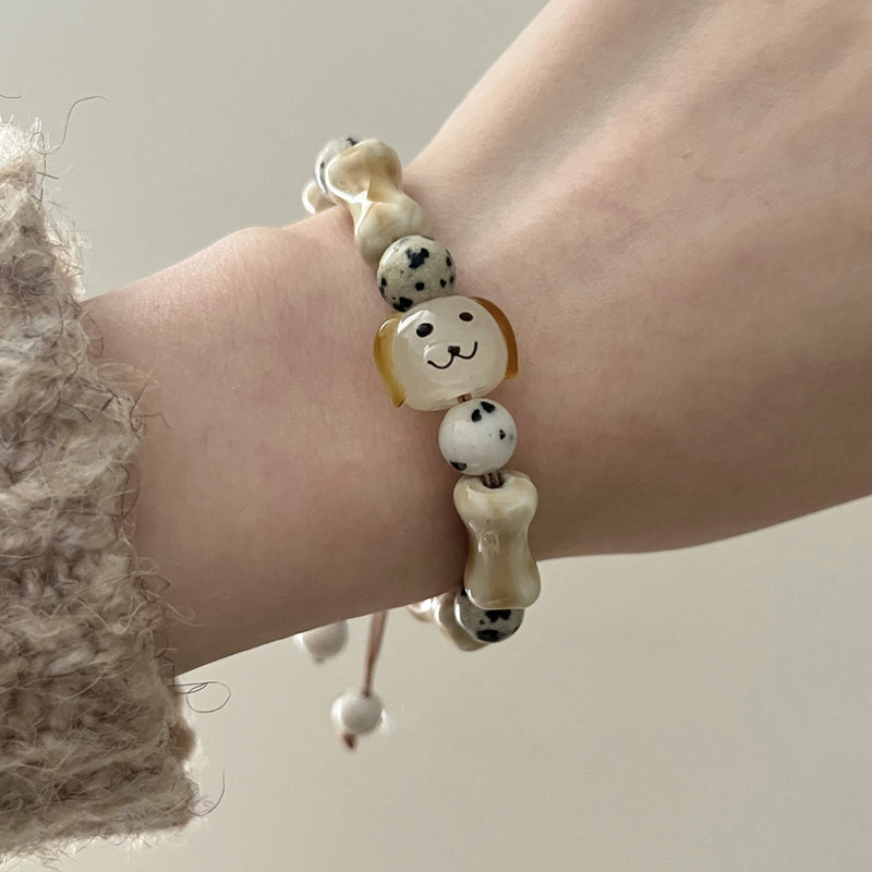 Handmade Ceramic Puppy Bracelet