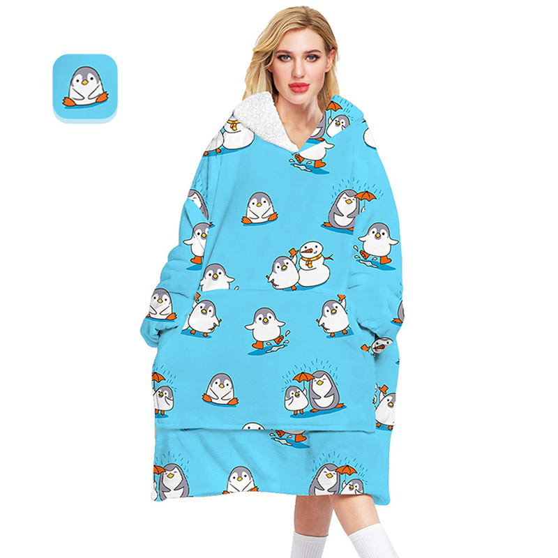Flannel Hoodie Blanket