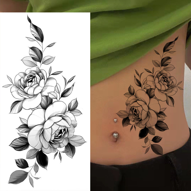 Sketch Flower Tattoo Stickers