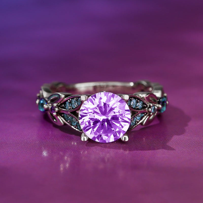 Round Cut Sterling Silver Ring