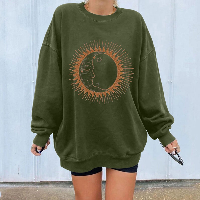 Round Neck Pullover Sweatshirt