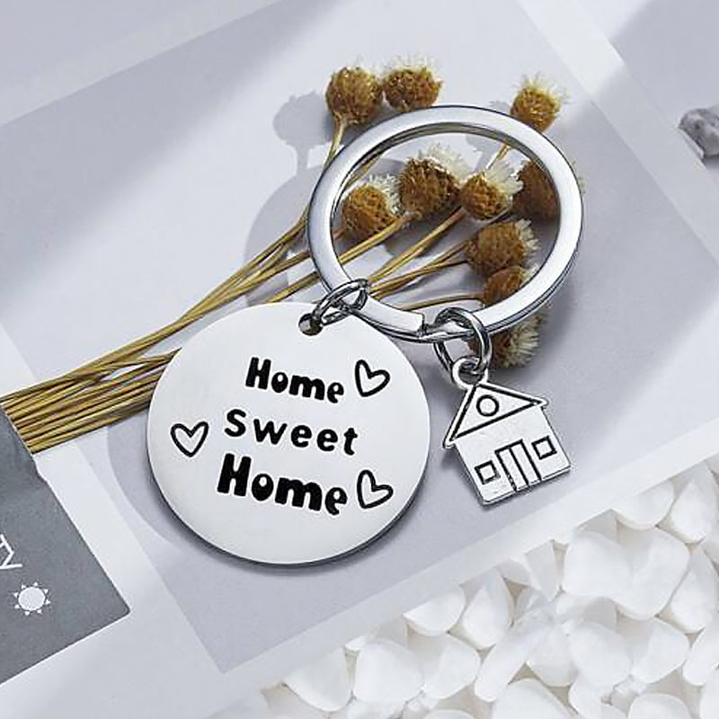 Home Sweet Home Stainless Steel Keychain