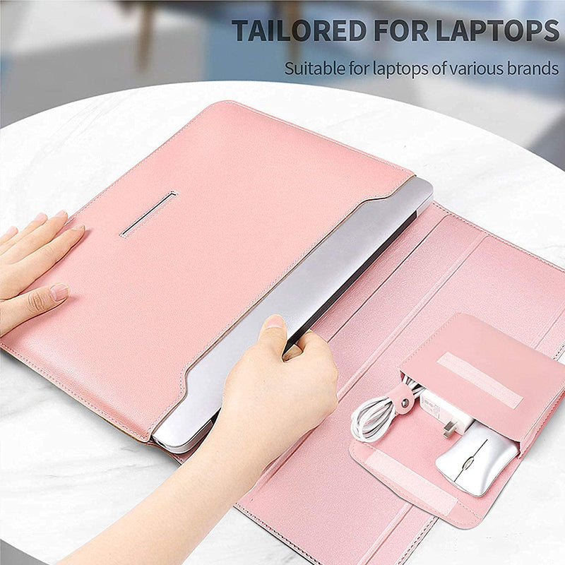 Laptop Sleeve Case Leather Case with Adjustable Stand