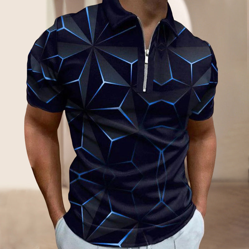 Fashion Casual Printed Polo Shirt