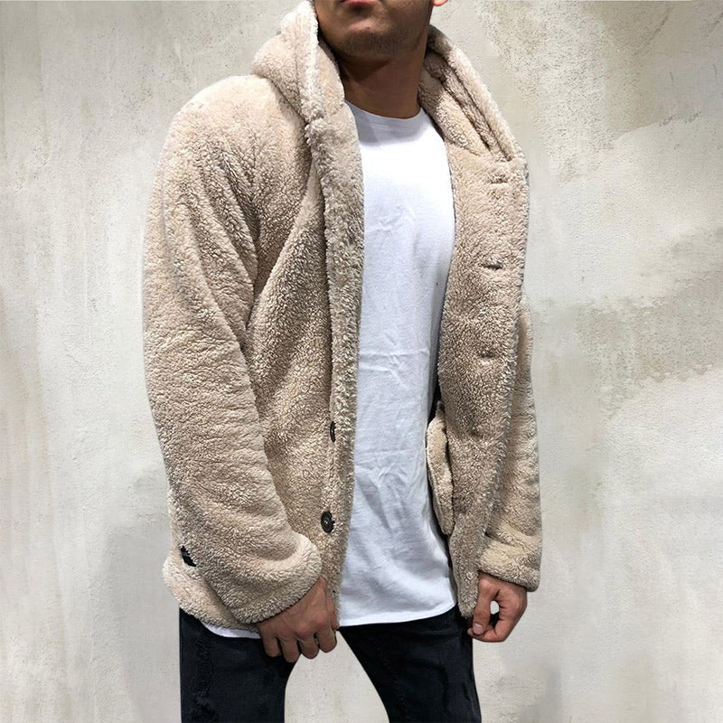 Mens Fuzzy Sherpa Jacket