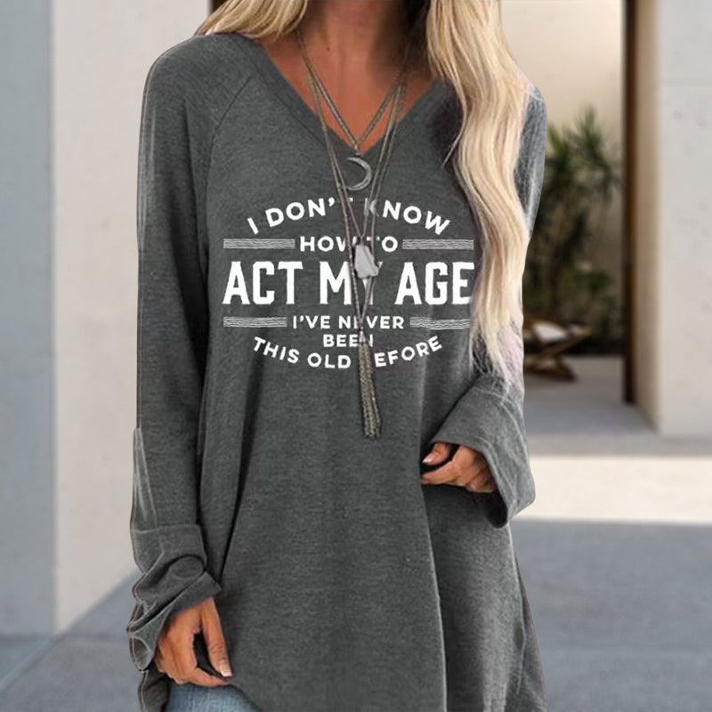 Funny Printed Long Sleeve T-Shirt