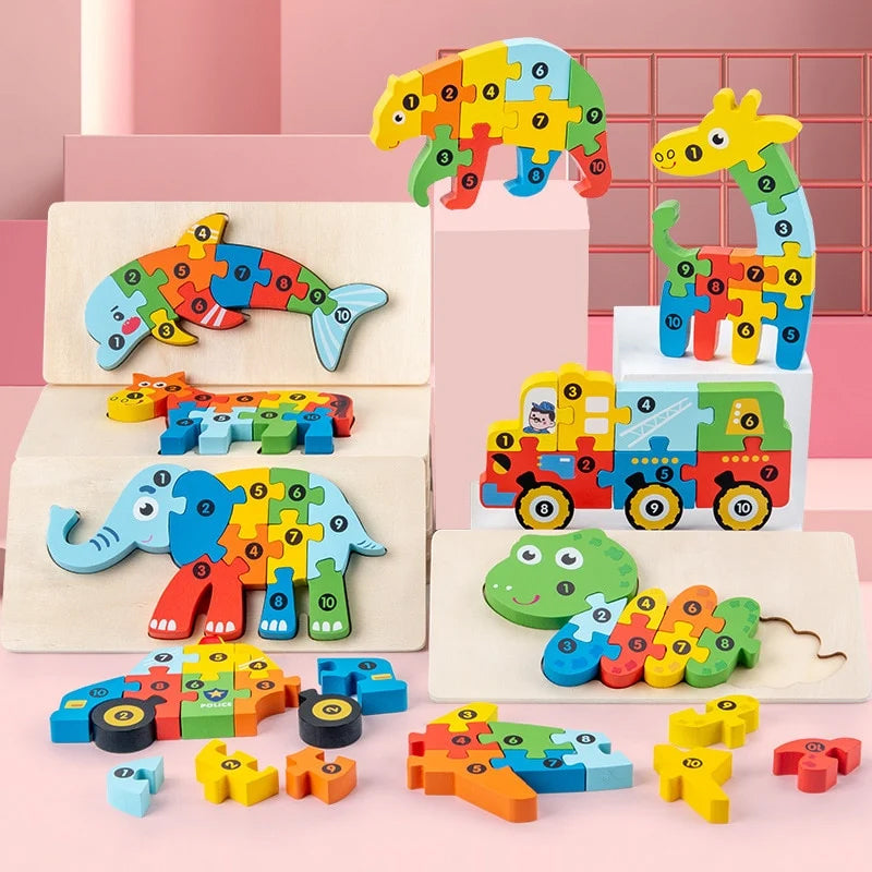 Children's Educational 3D Wooden Puzzle