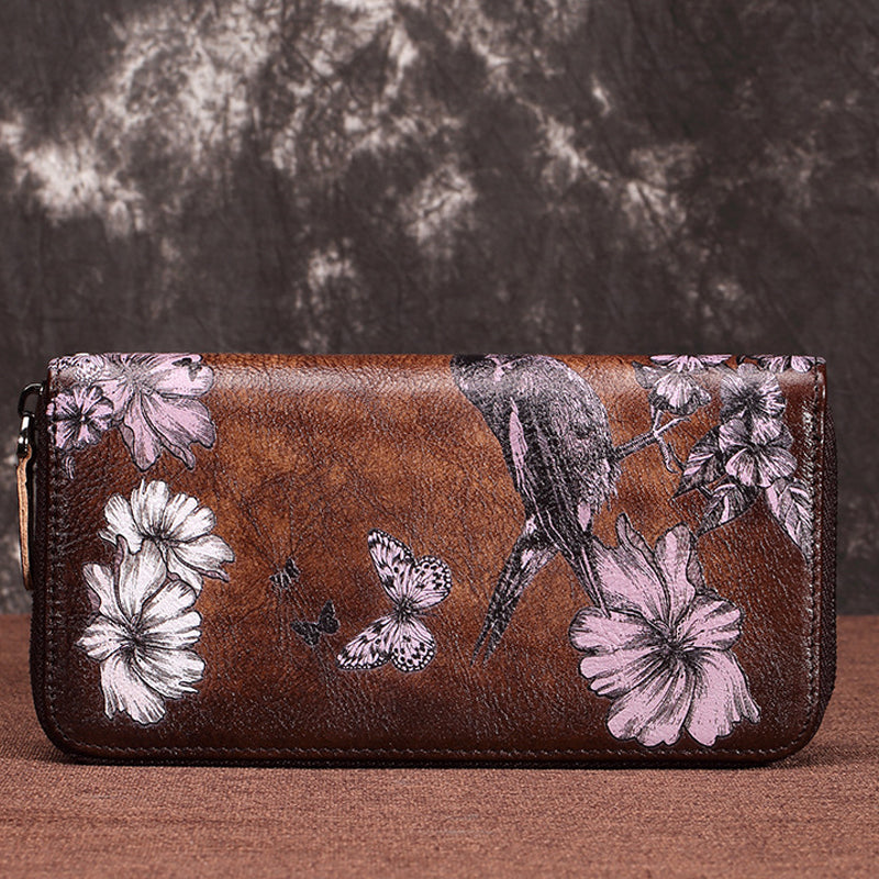 Large Capacity Floral Printed Vintage Wallet