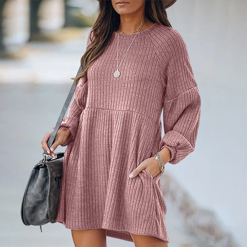 Knitted Wool Stripe Dress