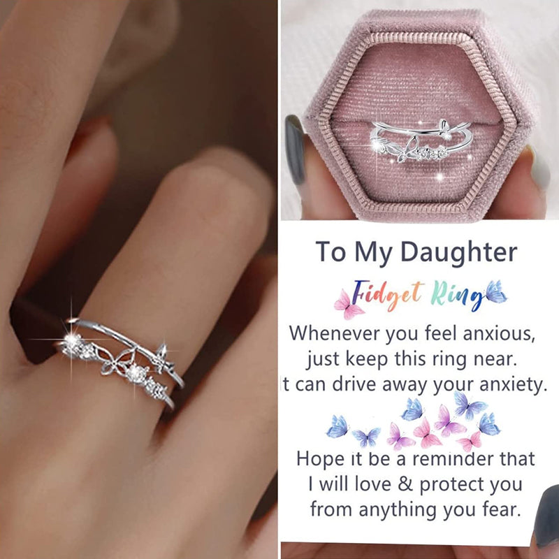 Double Butterfly Diamond Ring