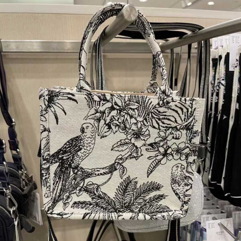 JACQUARD EMBROIDERY SHOULDER BAG