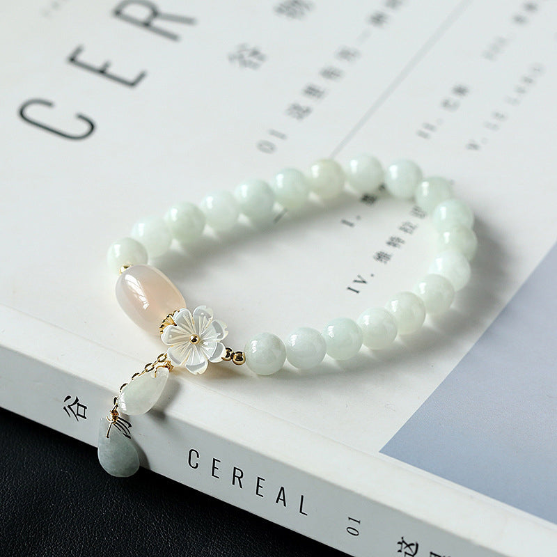Emerald Jade Stone & Agate Bracelet