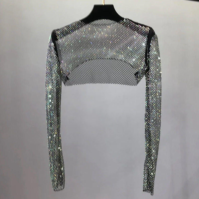 Mesh Diamond Sun Protection Cape Top