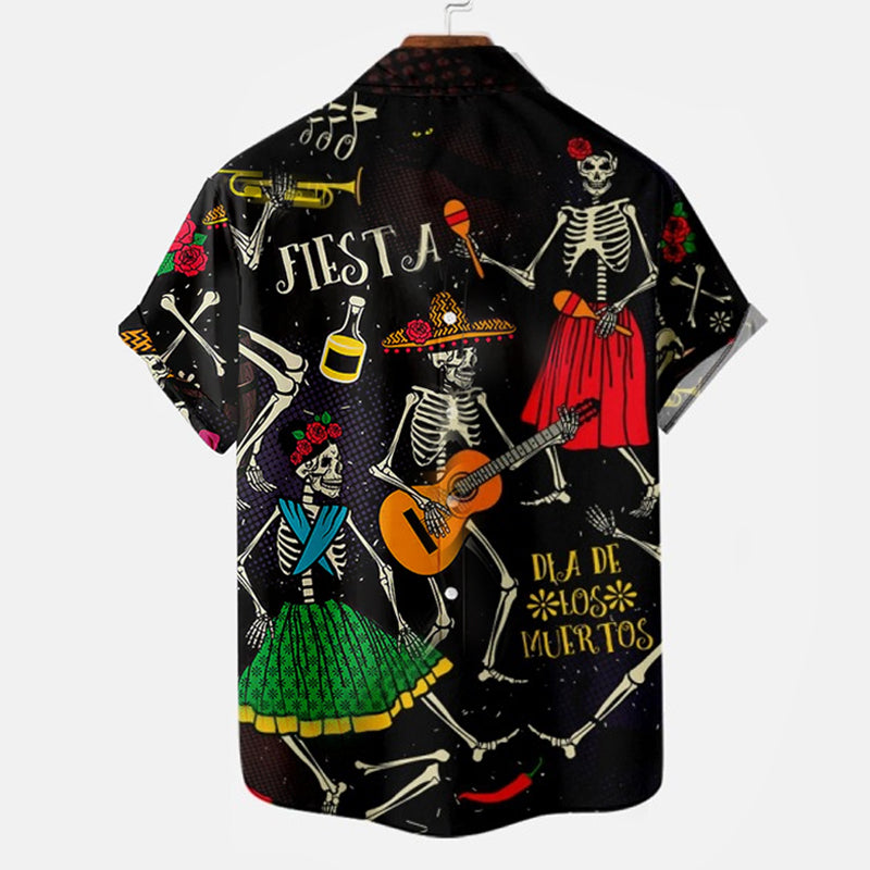 Men's Halloween Skeletons Shirt