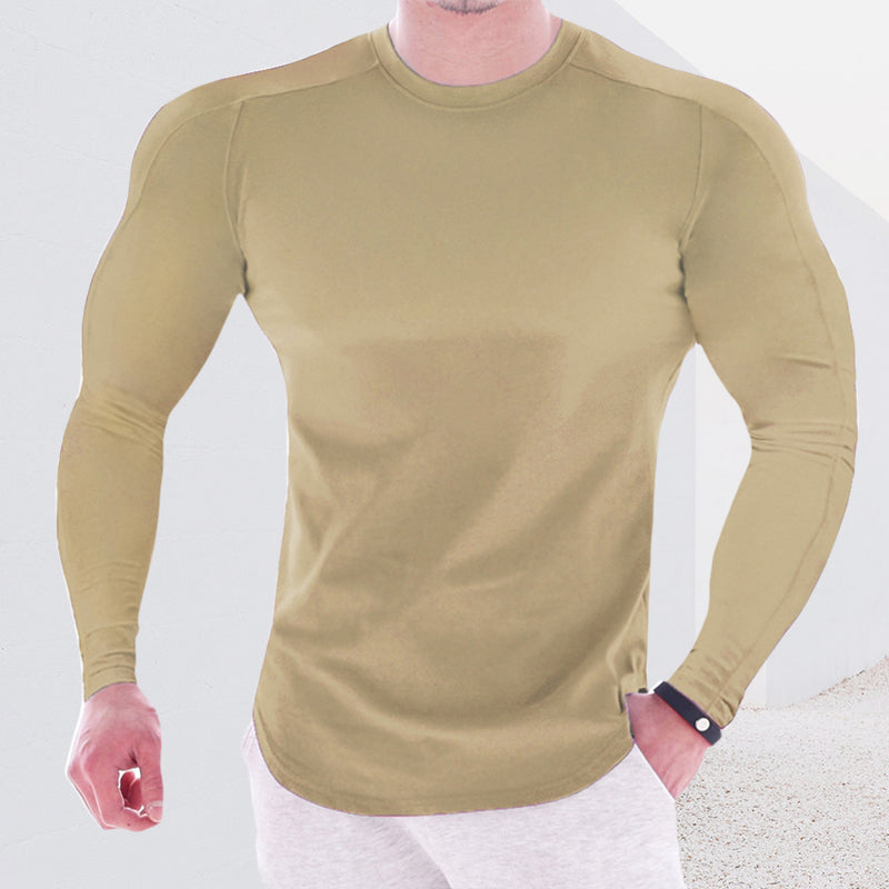 Muscle Long Sleeve Stretch T-Shirt
