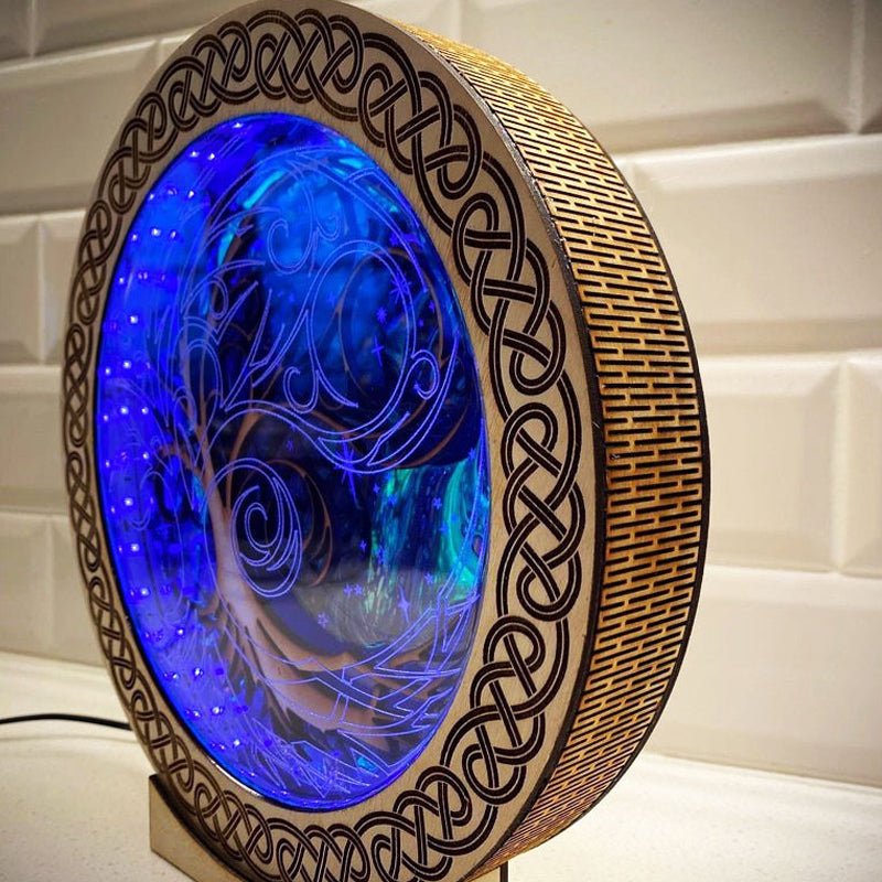 Wooden Sculpture Tree Lamp