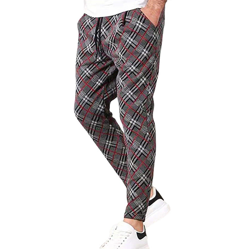 Plaid Pencil Casual Pants