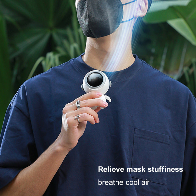 Astronaut Style Hanging Neck Small Fan