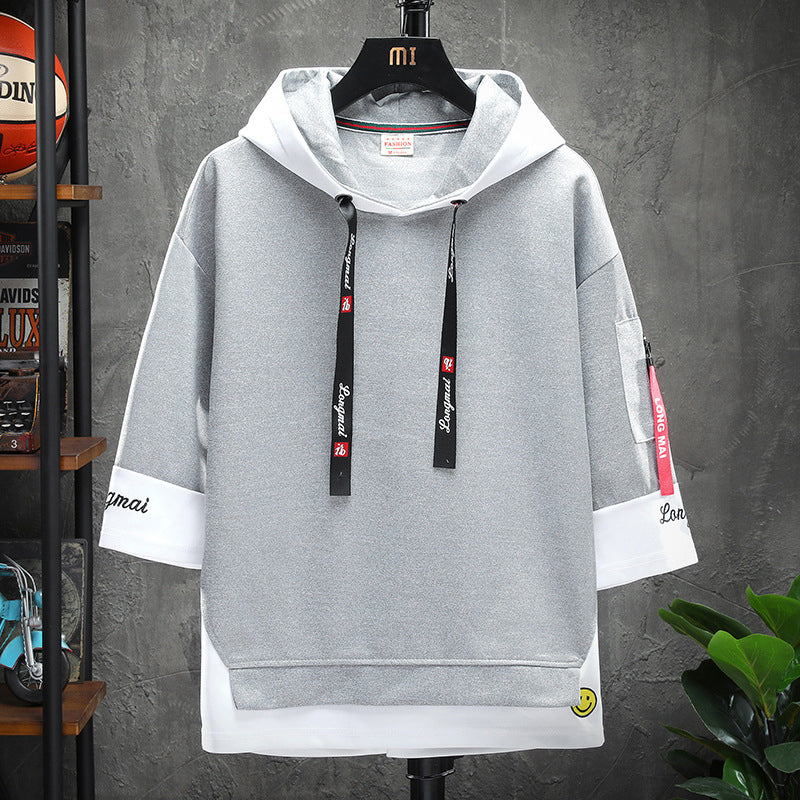 Hooded Mid Sleeve Sweatshirt