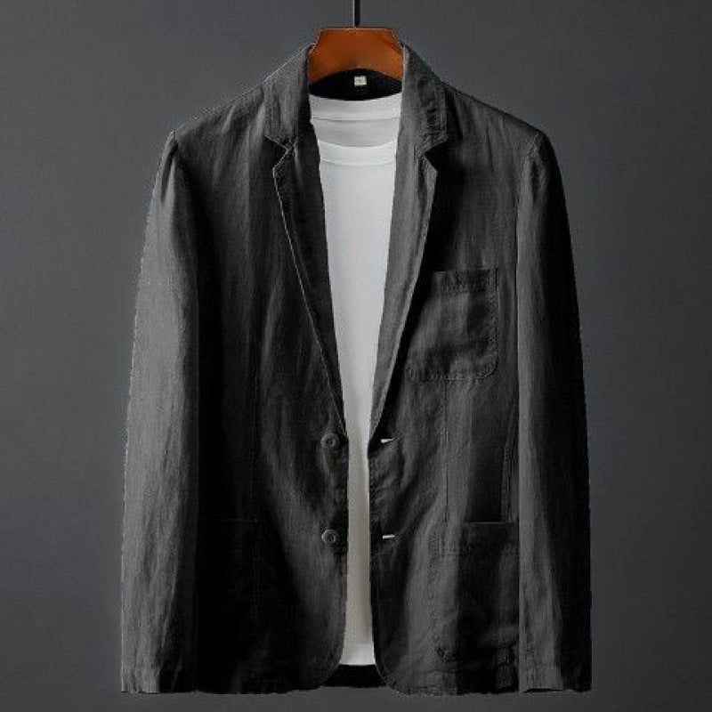 Solid Linen Suit