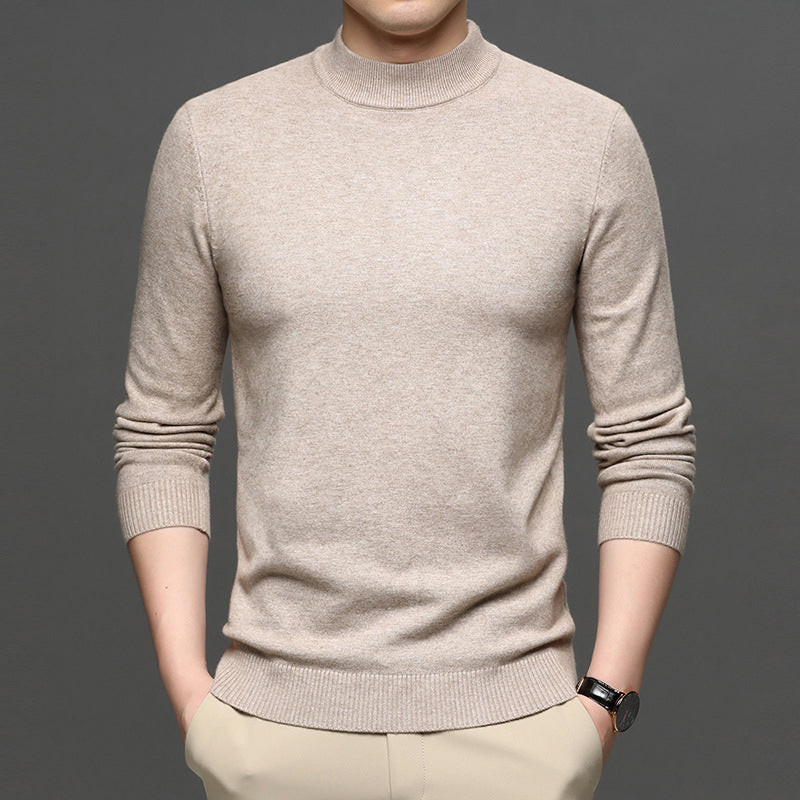 Half Turtleneck Cashmere Knit Sweater