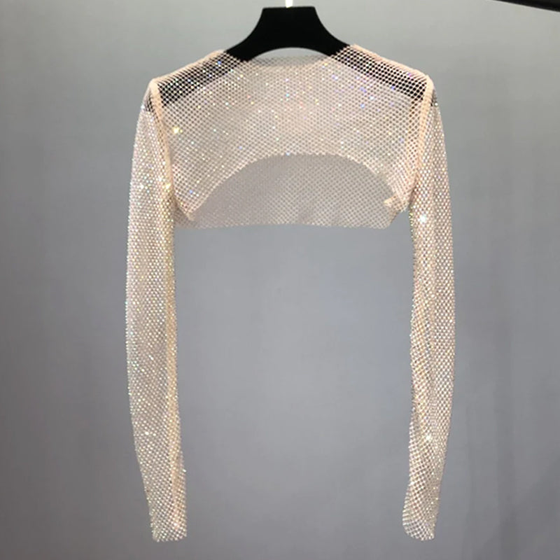Mesh Diamond Sun Protection Cape Top