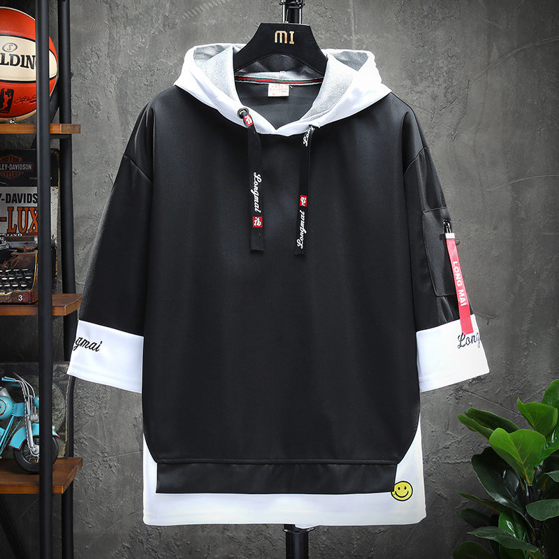Hooded Mid Sleeve Sweatshirt