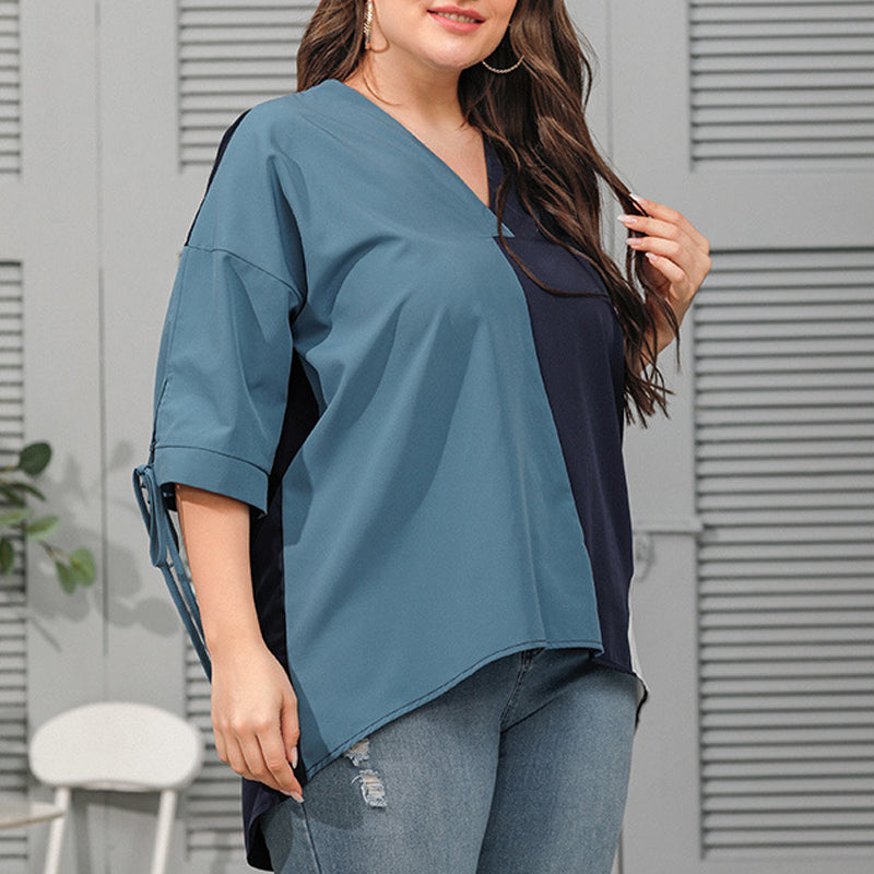 Geometric Contrast Panel Tee