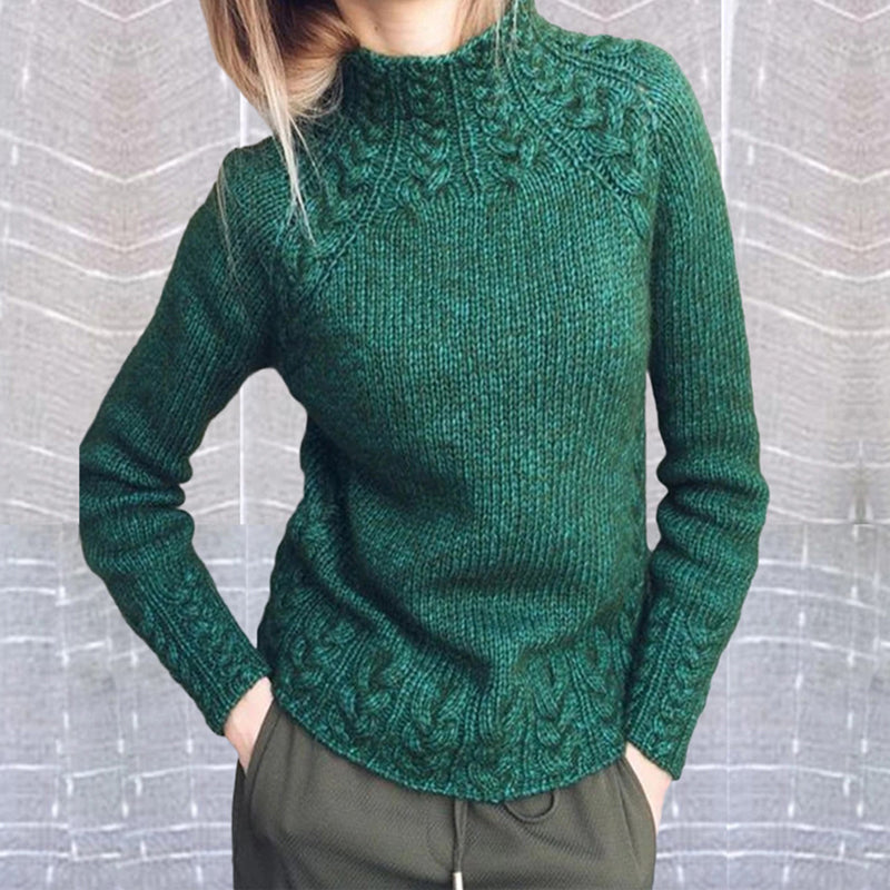 Solid Color Textured Sweater