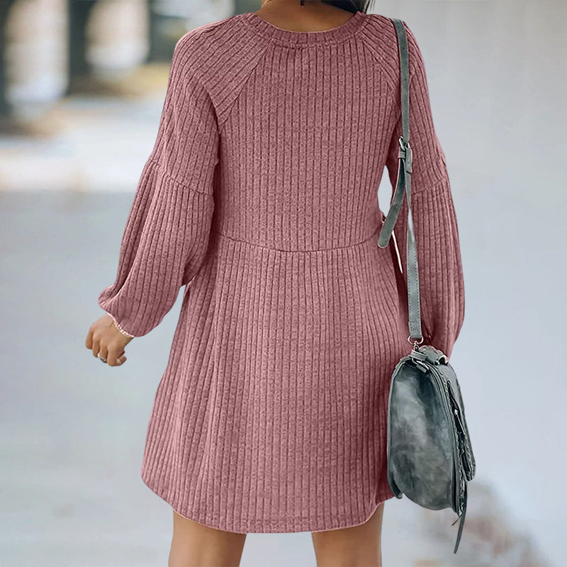 Knitted Wool Stripe Dress