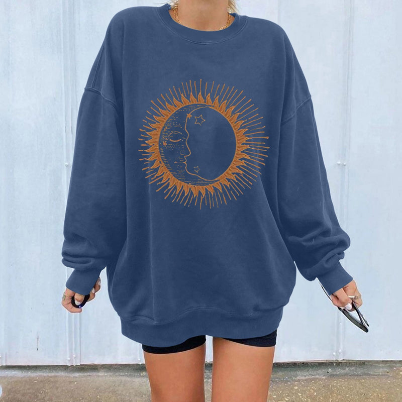 Round Neck Pullover Sweatshirt