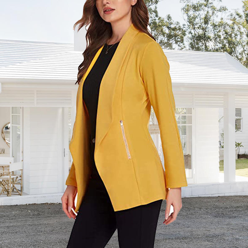 Solid Color Long Sleeve Suit