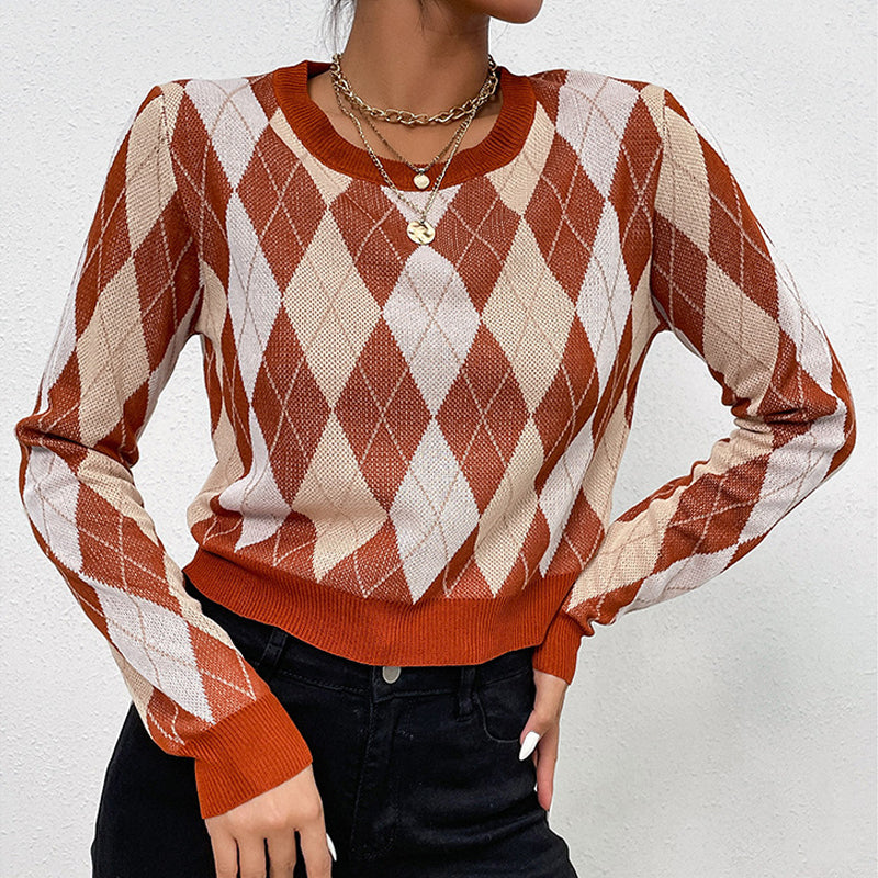 Argyle Knitted Sweater