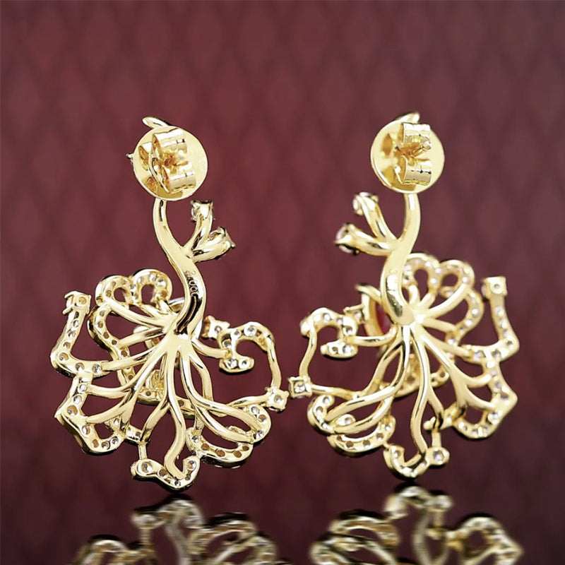 Leaf Pear Earrings