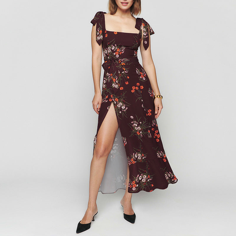 Sling Slit Floral Dress