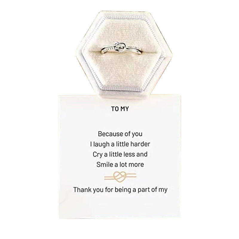 Mother & Daughter Bond Double Band Knot Ring
