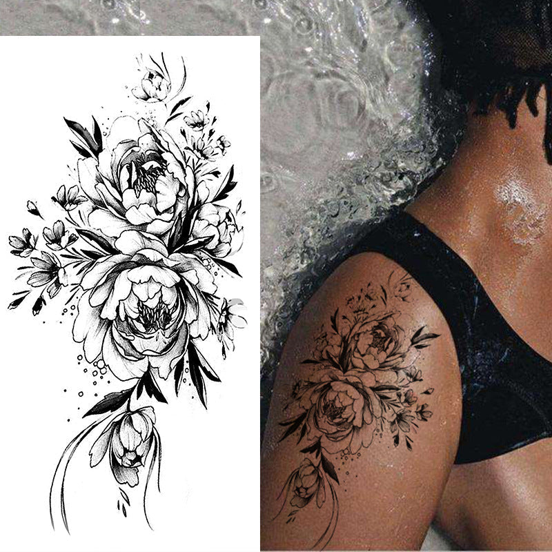 Sketch Flower Tattoo Stickers