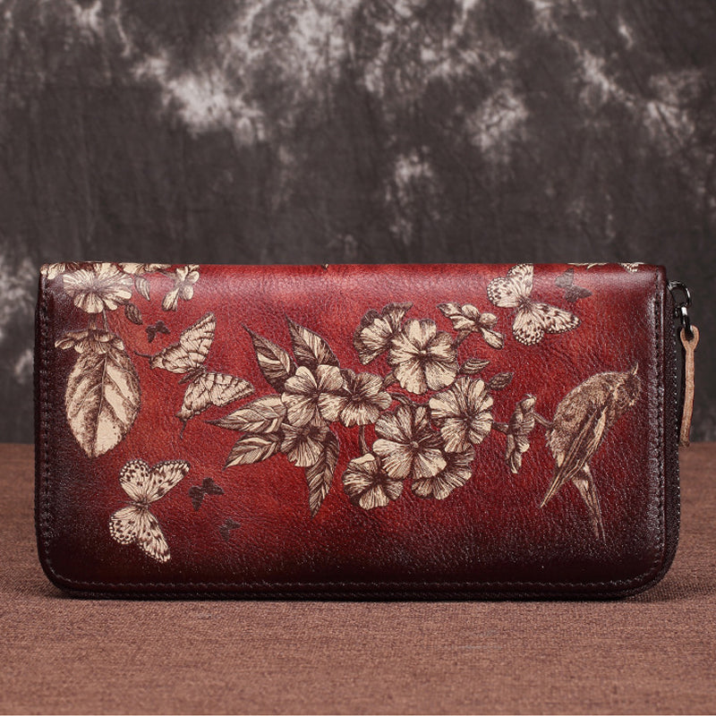 Large Capacity Floral Printed Vintage Wallet