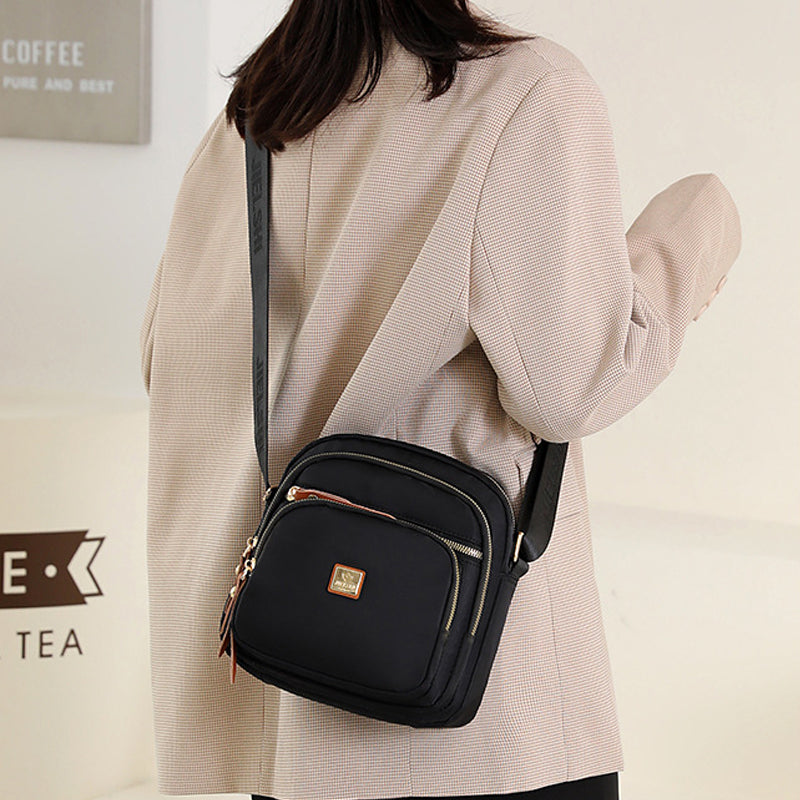 Multi Pocket Nylon Shoulder Bag
