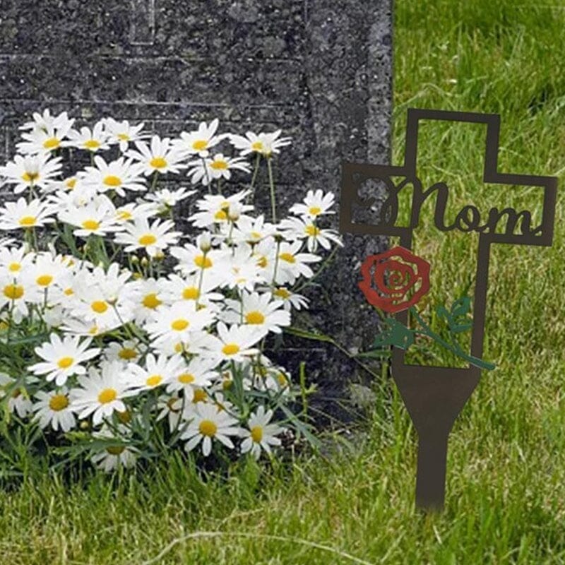 Cemetery Memorial Cross Stake for Parents