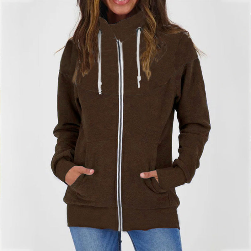 Zipped Fleece Sweatshirt Jacket