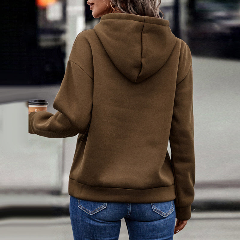 Hooded Appliquéd Lace Lounge Sweatshirt
