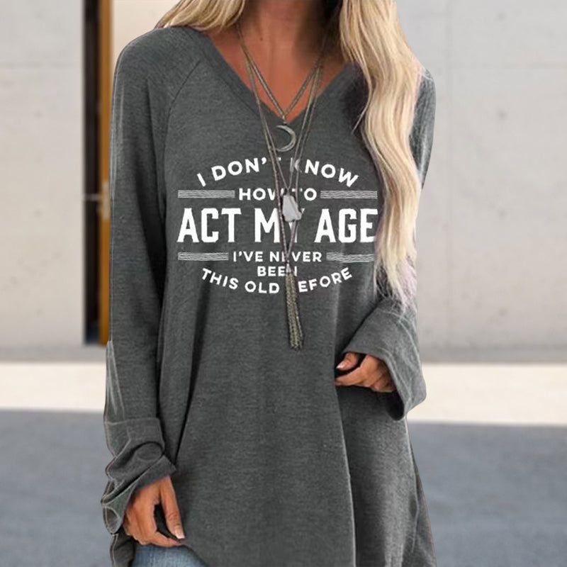 Funny Printed Long Sleeve T-Shirt