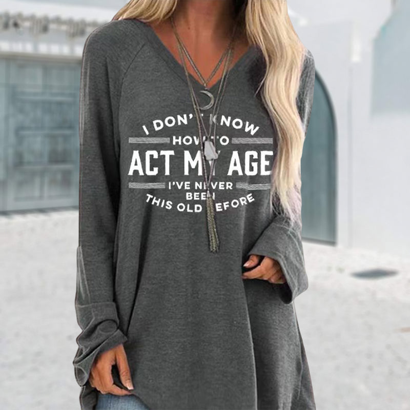 Funny Printed Long Sleeve T-Shirt